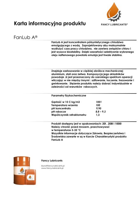 Okładka katalogu PDS FANLUB A