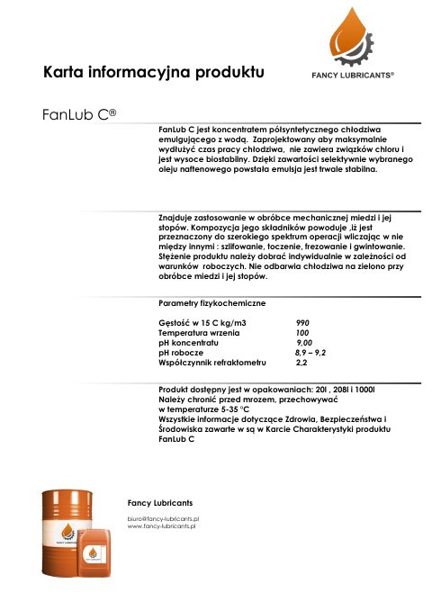 Okładka katalogu PDS FANLUB C
