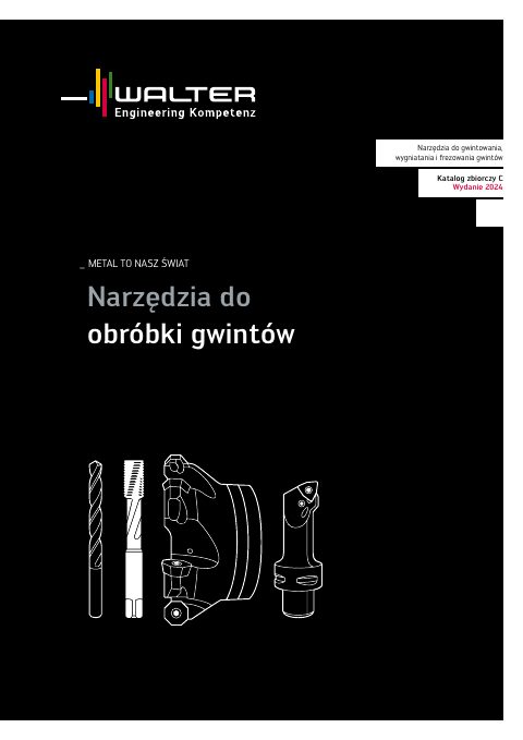 Okładka katalogu Walter — gwintowanie