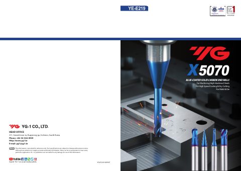 Okładka katalogu YG 1 X5070 EndMill Europe YE